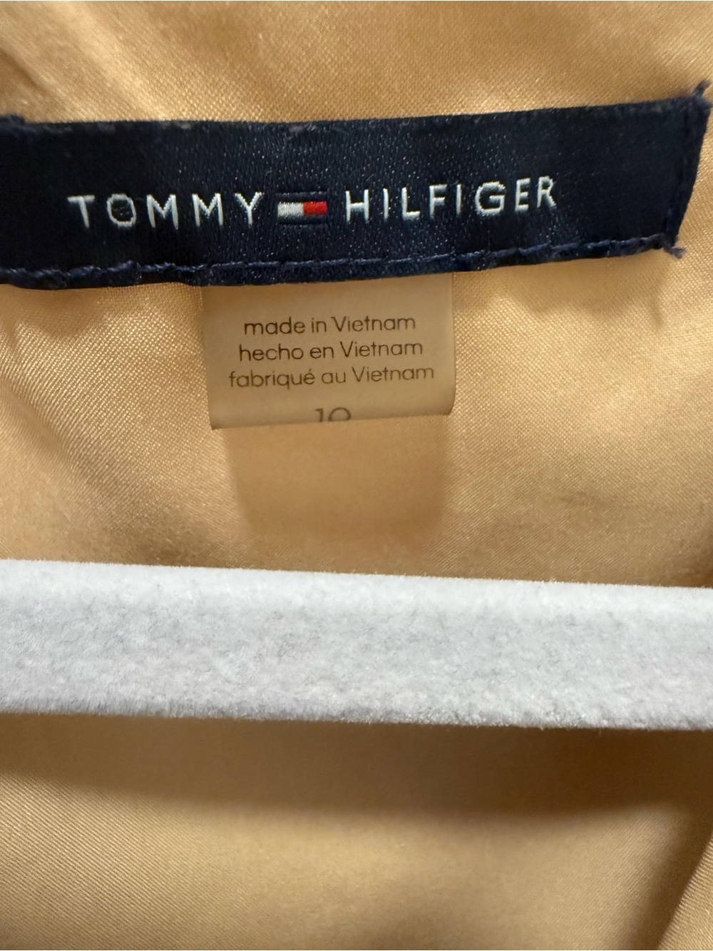 Tommy Hilfiger Tan Floral Sleeveless Wrap Mini Dress - Picture 3 of 3